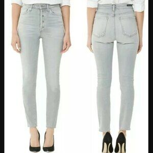 NWT Citizens of Humanity Olivia High Rise Slim Ankle Jeans Light Zinc COH 32